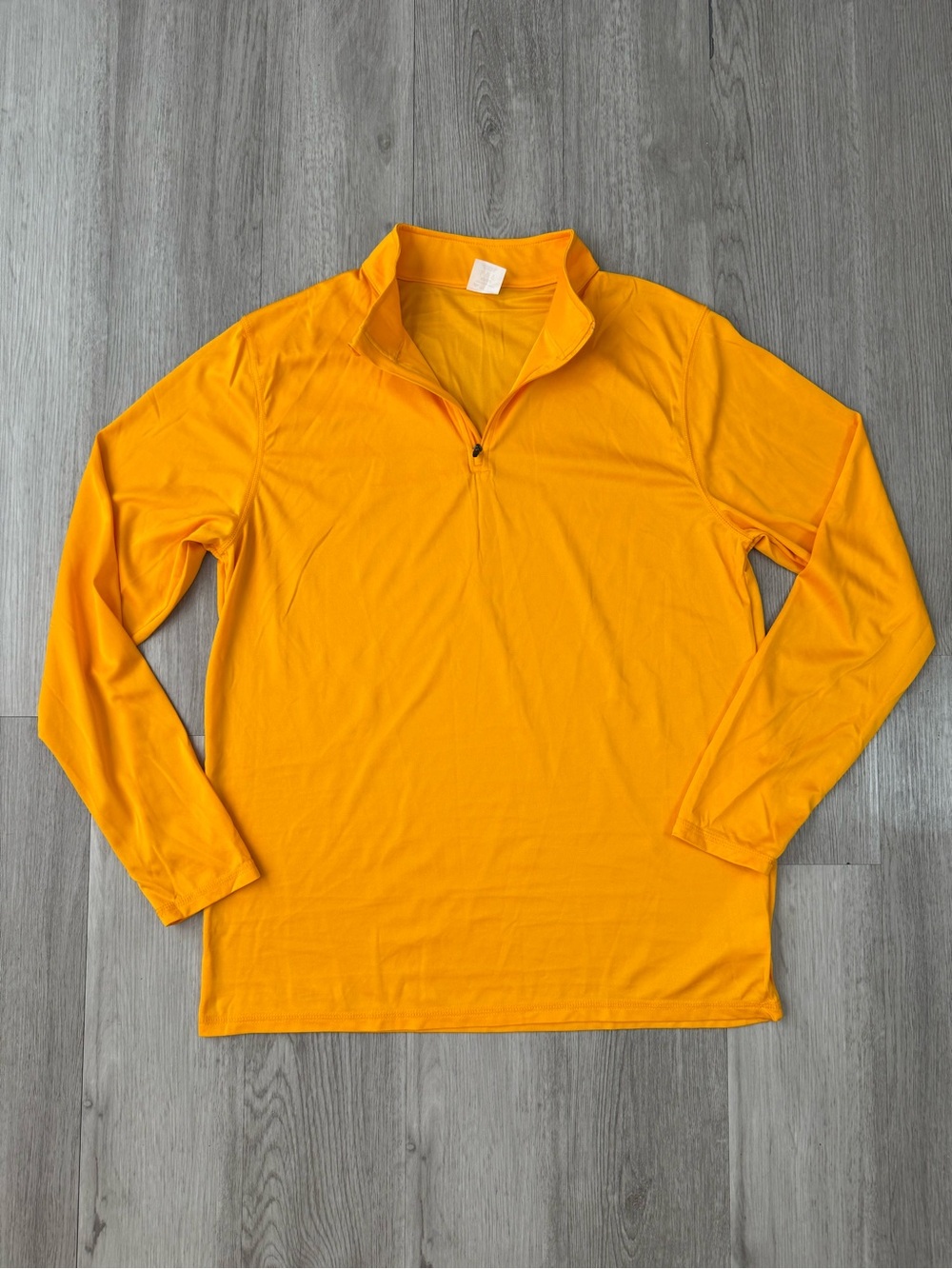 Augusta Sportswear Men’s Yellow 1/4 Zip Moisture Wicking Mock Neck long sleeve L